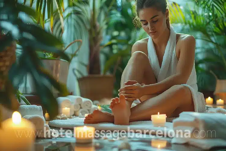 Feet massage candles